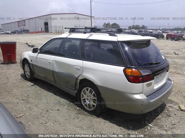 4S3BH806527628067 - 2002 SUBARU LEGACY OUTBACK H6 3.0 LL BEAN WHITE photo 3