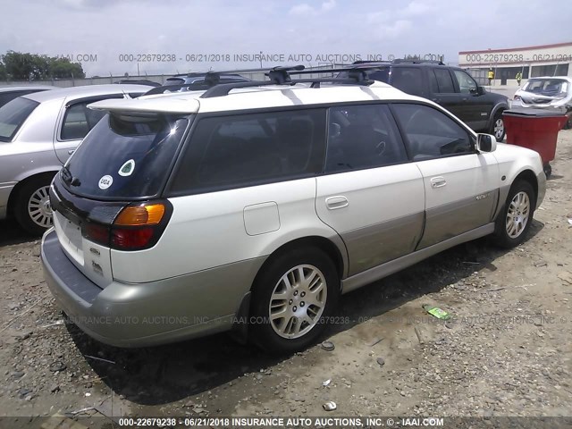 4S3BH806527628067 - 2002 SUBARU LEGACY OUTBACK H6 3.0 LL BEAN WHITE photo 4