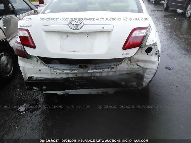 4T1BE46K27U613407 - 2007 TOYOTA CAMRY NEW GENERAT CE/LE/XLE/SE WHITE photo 6