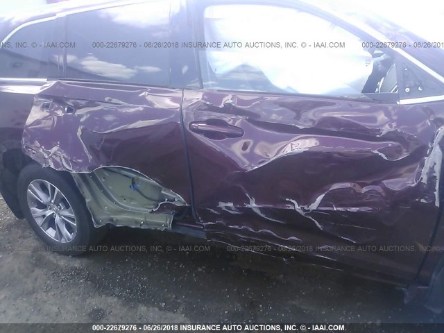 5TDBKRFH0FS103428 - 2015 TOYOTA HIGHLANDER LE/LE PLUS PURPLE photo 6