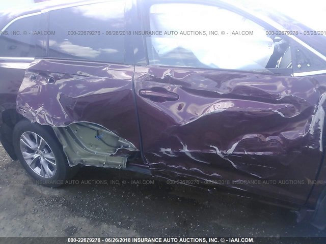 5TDBKRFH0FS103428 - 2015 TOYOTA HIGHLANDER LE/LE PLUS PURPLE photo 6