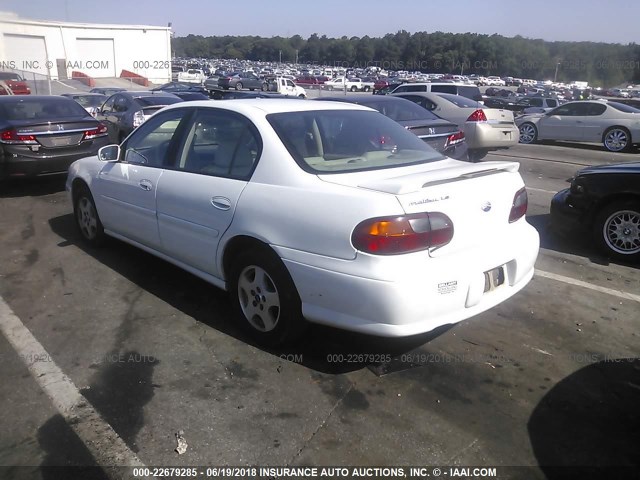 1G1NE52J43M623413 - 2003 CHEVROLET MALIBU LS WHITE photo 3