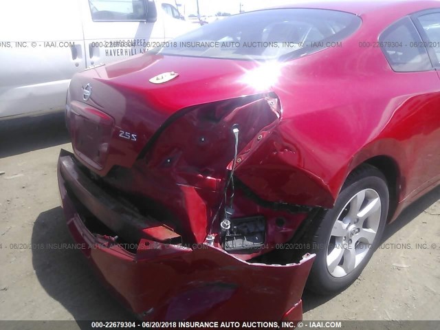 1N4AL24E78C232334 - 2008 NISSAN ALTIMA 2.5S RED photo 6