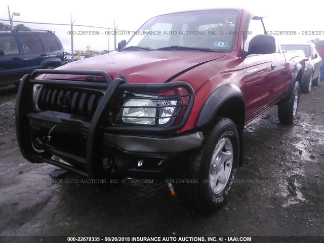 5TEWN72N61Z878613 - 2001 TOYOTA TACOMA XTRACAB RED photo 6