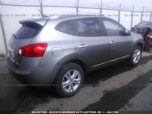 JN8AS5MV8CW701635 - 2012 NISSAN ROGUE S/SV GRAY photo 4