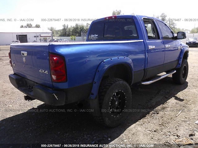 3D7KS28A28G115160 - 2008 DODGE RAM 2500 ST/SLT 蓝色 照片 4