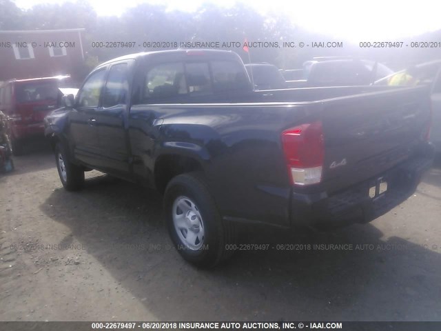 5TFSX5ENXHX055709 - 2017 TOYOTA TACOMA ACCESS CAB/SR/SR5 黑色 照片 3