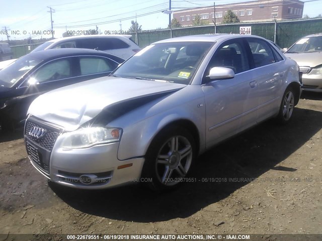 WAUDF78EX7A280911 - 2007 AUDI A4 2.0T QUATTRO SILVER photo 2