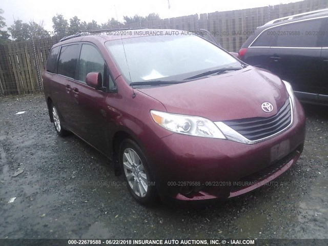 5TDJK3DC4BS013385 - 2011 TOYOTA SIENNA LE RED photo 1