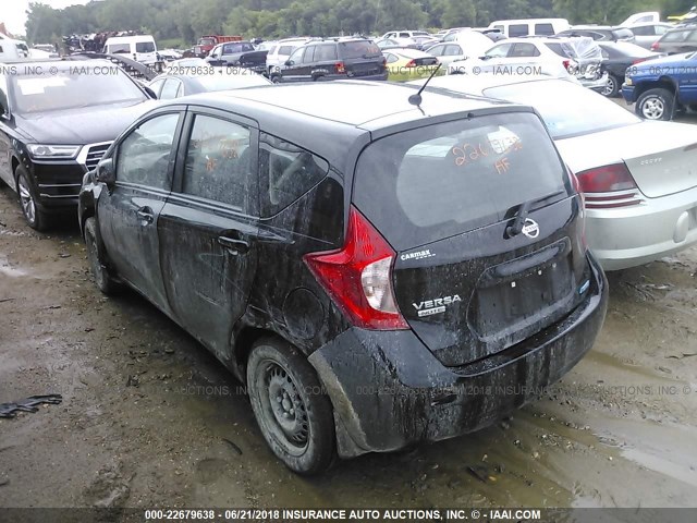 3N1CE2CP9EL407136 - 2014 NISSAN VERSA NOTE S/S PLUS/SV/SL BLACK photo 3
