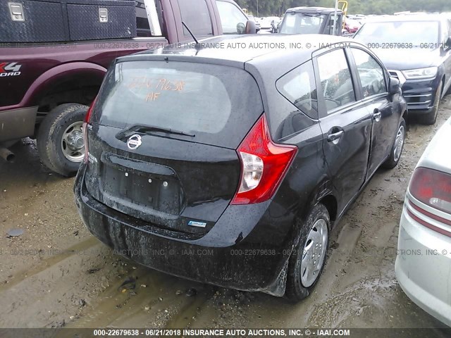 3N1CE2CP9EL407136 - 2014 NISSAN VERSA NOTE S/S PLUS/SV/SL BLACK photo 4