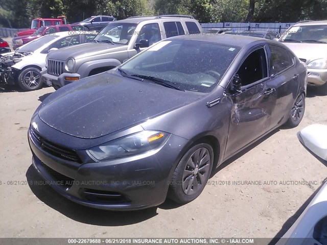 1C3CDFBB2ED824394 - 2014 DODGE DART SXT GRAY photo 2