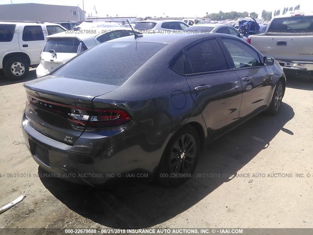 1C3CDFBB2ED824394 - 2014 DODGE DART SXT GRAY photo 4