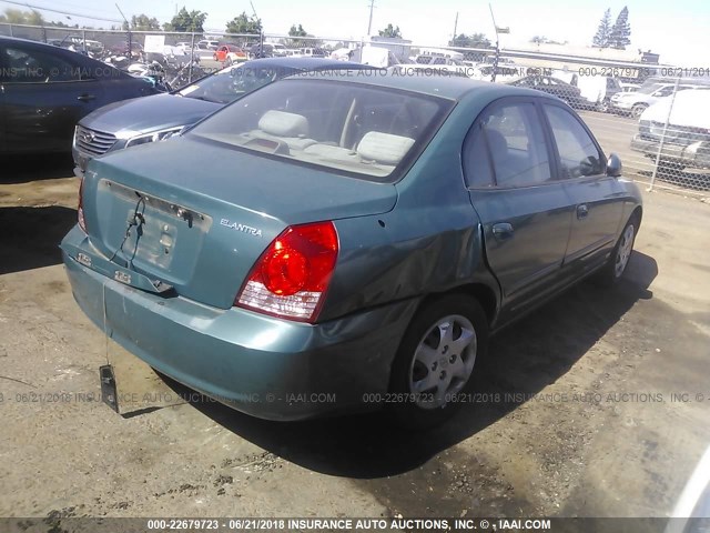 KMHDN46D46U319693 - 2006 HYUNDAI ELANTRA GLS/GT/LIMITED GREEN photo 4