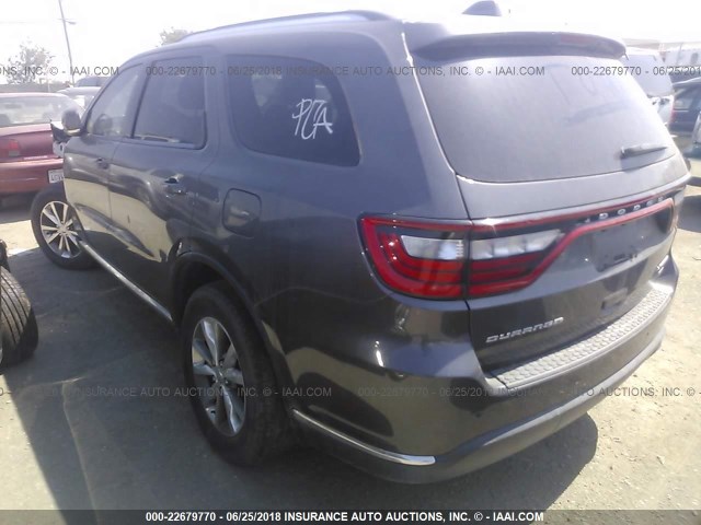 1C4RDHDG1EC522157 - 2014 DODGE DURANGO LIMITED GRAY photo 3