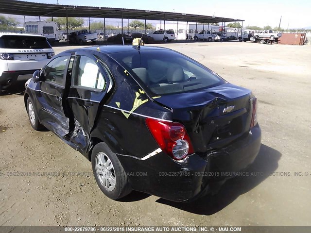 1G1JB5SH1C4149649 - 2012 CHEVROLET SONIC LS შავი ფოტო 3