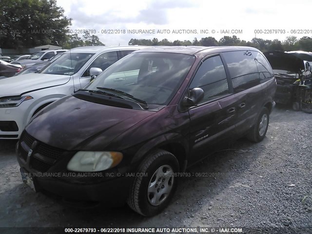 1B4GP25B31B134889 - 2001 DODGE CARAVAN SE MAROON photo 6