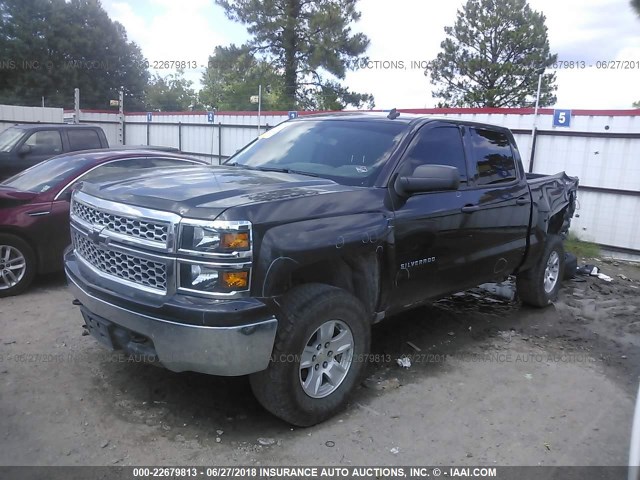 3GCUKREC6EG448829 - 2014 CHEVROLET SILVERADO K1500 LT GRAY photo 2