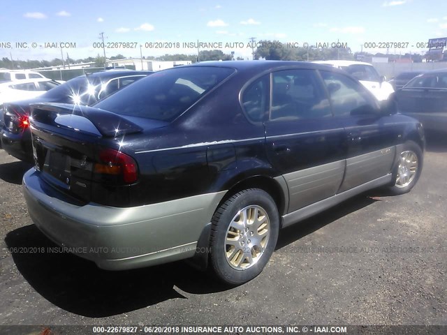 4S3BE896127210536 - 2002 SUBARU LEGACY OUTBACK 3.0 H6/3.0 H6 VDC BLACK photo 4