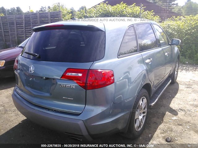 2HNYD28357H517618 - 2007 ACURA MDX TECHNOLOGY BLUE photo 4