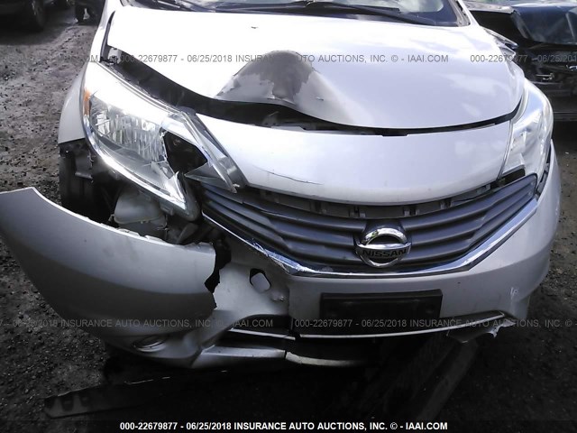 3N1CE2CPXEL373868 - 2014 NISSAN VERSA NOTE S/S PLUS/SV/SL SILVER photo 6