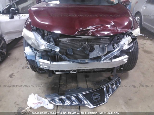 JN8AZ18W29W119921 - 2009 NISSAN MURANO S/SL/LE BURGUNDY photo 6