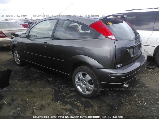 1FAHP31N57W283695 - 2007 FORD FOCUS ZX3/S/SE/SES GRAY photo 3