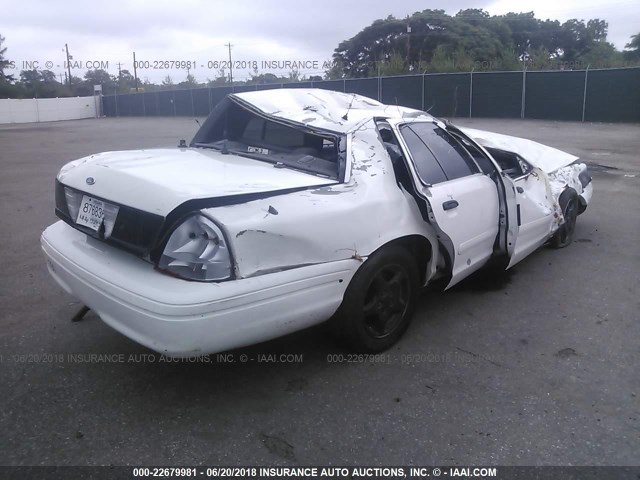 2FAHP71W15X155164 - 2005 FORD CROWN VICTORIA POLICE INTERCEPTOR WHITE photo 4