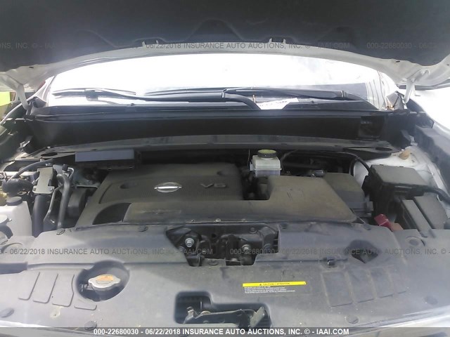 5N1AR2MM3EC684904 - 2014 NISSAN PATHFINDER S/SV/SL/PLATINUM 白色 照片 10