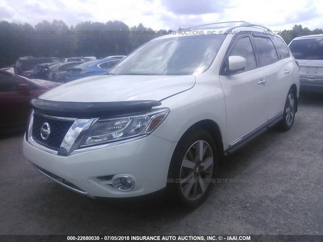 5N1AR2MM3EC684904 - 2014 NISSAN PATHFINDER S/SV/SL/PLATINUM 白色 照片 2
