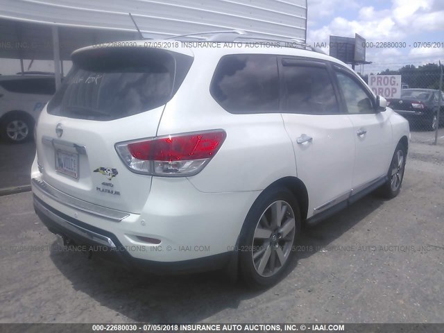 5N1AR2MM3EC684904 - 2014 NISSAN PATHFINDER S/SV/SL/PLATINUM 白色 照片 4