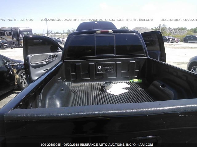 1B7GL22X7WS690435 - 1998 DODGE DAKOTA BLACK photo 8