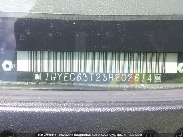 1GYEC63T23R202614 - 2003 CADILLAC ESCALADE LUXURY ნაცრისფერი ფოტო 9