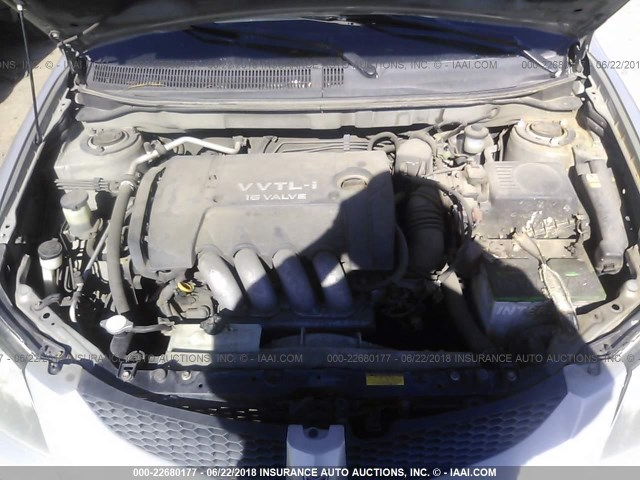 5Y2SN62L63Z402092 - 2003 PONTIAC VIBE GT SILVER photo 10