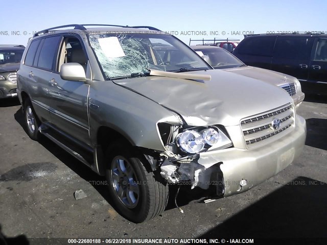 JTEHF21A330146557 - 2003 TOYOTA HIGHLANDER LIMITED GOLD photo 1