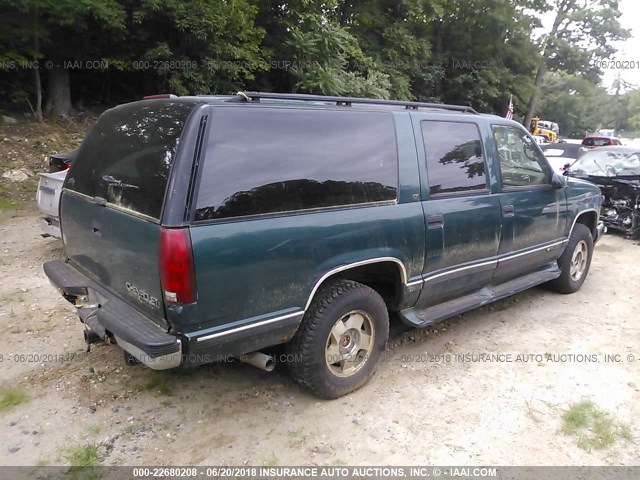 1GNFK16K5SJ456261 - 1995 CHEVROLET SUBURBAN K1500 GREEN photo 4