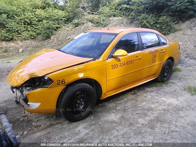 2G1WD5E31C1179018 - 2012 CHEVROLET IMPALA POLICE YELLOW photo 2