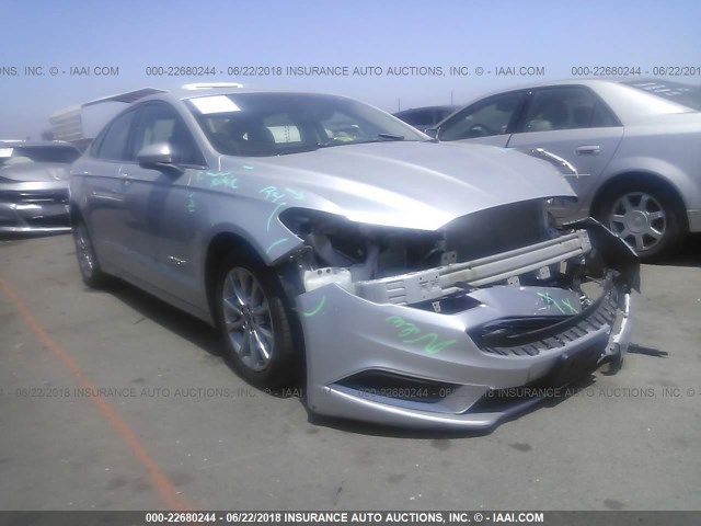 3FA6P0LU3HR275898 - 2017 FORD FUSION SE HYBRID SILVER photo 1