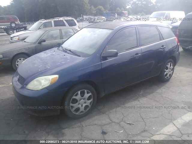 2T1KR32E03C039870 - 2003 TOYOTA COROLLA MATRIX XR Dark Blue photo 2