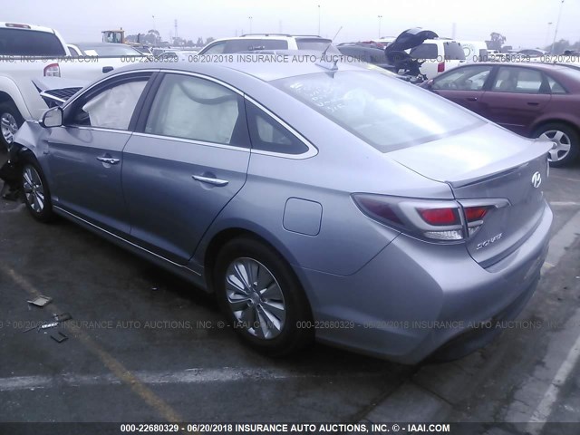 KMHE24L12GA024375 - 2016 HYUNDAI SONATA HYBRID/SE GRAY photo 3