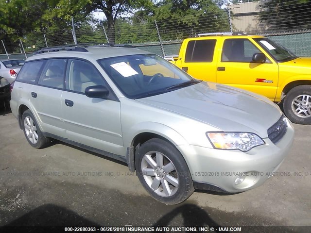 4S4BP61C677326107 - 2007 SUBARU LEGACY OUTBACK 2.5I GREEN photo 1