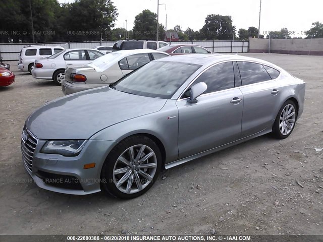 WAU2GAFC7CN168962 - 2012 AUDI A7 PRESTIGE SILVER photo 2