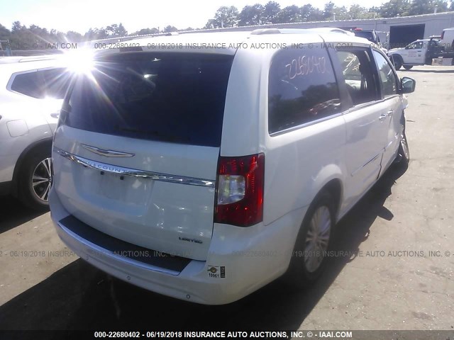 2C4RC1GG2DR776942 - 2013 CHRYSLER TOWN & COUNTRY LIMITED WHITE photo 4