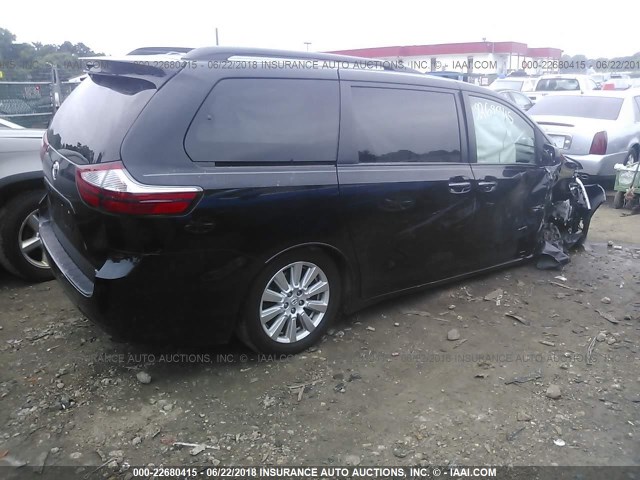 5TDDZ3DC5HS173177 - 2017 TOYOTA SIENNA XLE/LIMITED BLACK photo 4