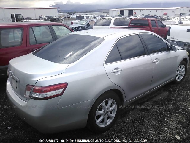 4T4BF3EK2AR020765 - 2010 TOYOTA CAMRY SE/LE/XLE SILVER photo 4