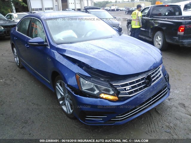 1VWDT7A37HC004595 - 2017 VOLKSWAGEN PASSAT R-LINE BLUE photo 1