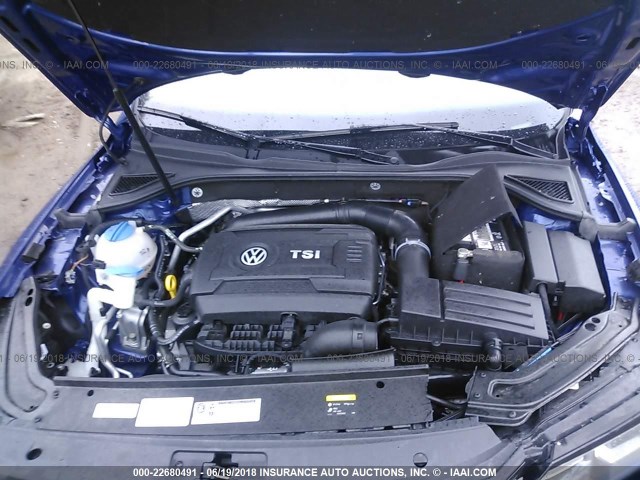 1VWDT7A37HC004595 - 2017 VOLKSWAGEN PASSAT R-LINE BLUE photo 10