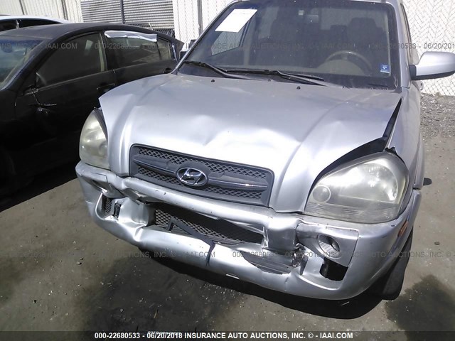 KM8JN12D36U461931 - 2006 HYUNDAI TUCSON GLS/LIMITED SILVER photo 6