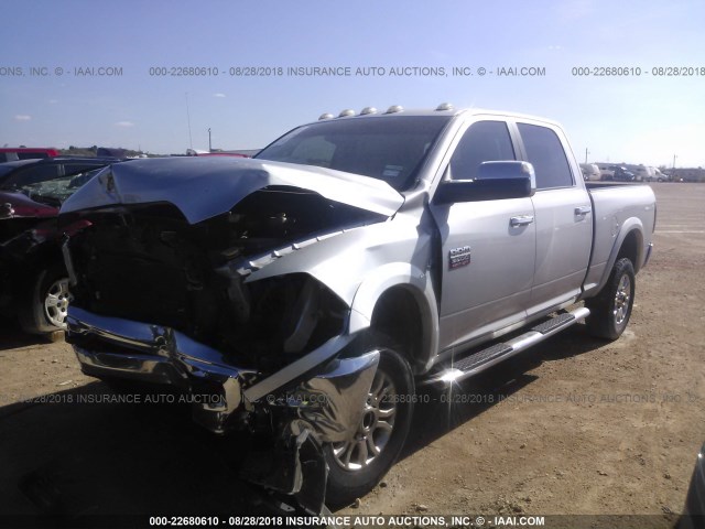 3C63D3EL8CG153240 - 2012 DODGE RAM 3500 LARAMIE SILVER photo 2