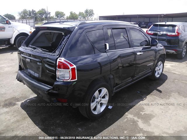 1C4NJCBAXCD503431 - 2012 JEEP COMPASS SPORT BLACK photo 4